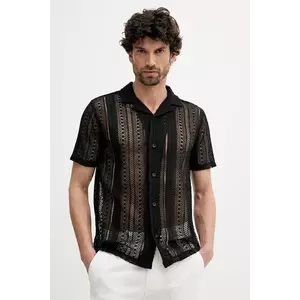 Lindbergh cămașă culoarea negru, regular, 30-203727 imagine