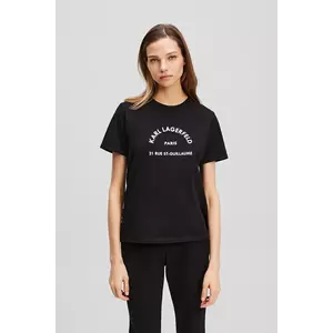 Karl Lagerfeld tricou din bumbac culoarea negru, A3W17105 imagine