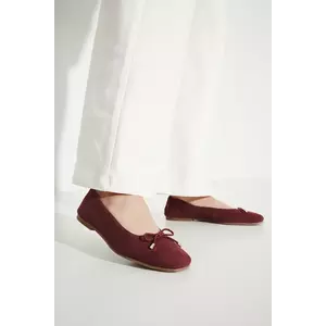 Medicine balerini din piele intoarsa culoarea bordo imagine