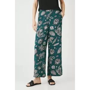 Medicine pantaloni culoarea verde, lat, medium waist imagine