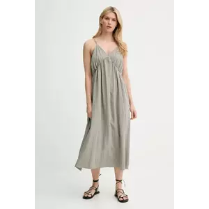 Answear Lab rochie culoarea verde, midi, evazată imagine