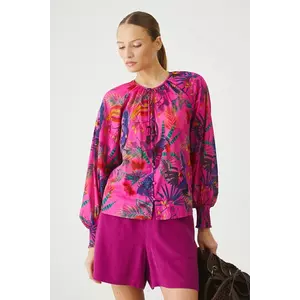 Medicine bluza din bumbac culoarea roz, modelator imagine