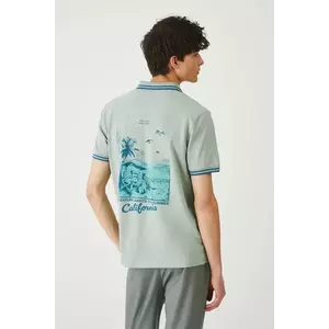 Medicine tricou polo culoarea verde, cu imprimeu imagine