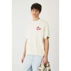 Medicine tricou din bumbac culoarea bej, cu imprimeu imagine