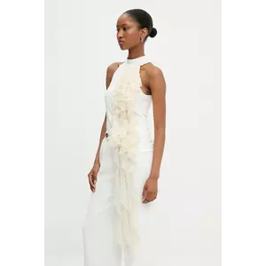 Answear Lab bluza culoarea bej, neted imagine