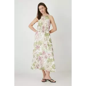 Medicine rochie culoarea alb, maxi, evazată imagine