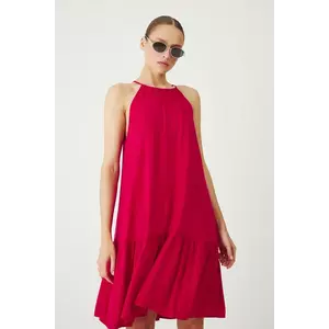 Medicine rochie culoarea rosu, mini, oversize imagine