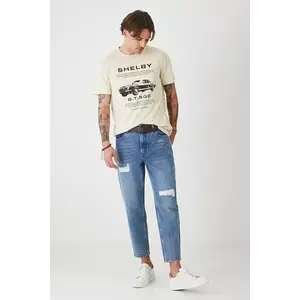 Medicine tricou din bumbac culoarea bej, cu imprimeu imagine