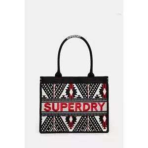 Superdry geantă culoarea negru, W9110411A-61A imagine