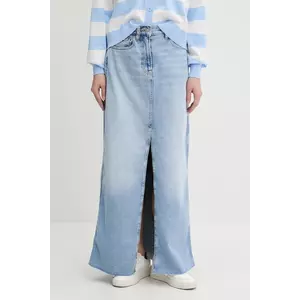Tommy Jeans fustă din denim maxi, drept, DW0DW20581 imagine