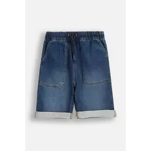 Coccodrillo pantaloni scurți culoarea bleumarin, talie reglabila, JEANS COLLECTION BOY imagine