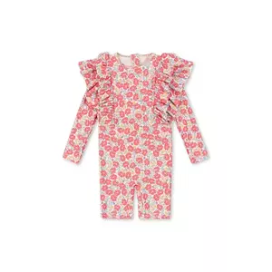 Konges Sløjd costum de baie dintr-o bucată pentru copii MANUCA FRILL ONESIE GRS culoarea roz, KS103262 imagine