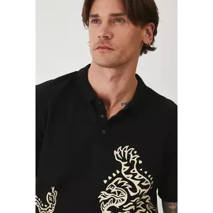 Medicine tricou polo culoarea negru, cu imprimeu imagine