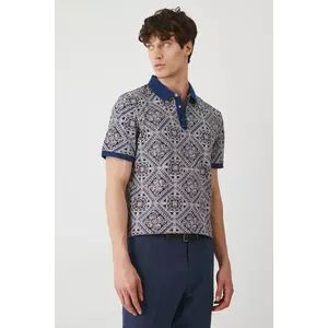 Medicine polo de bumbac culoarea albastru marin, modelator imagine