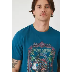 Medicine tricou din bumbac culoarea verde, cu imprimeu imagine