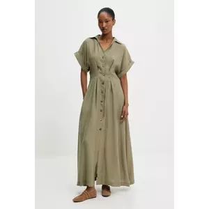 Answear Lab rochie culoarea verde, maxi, evazată imagine
