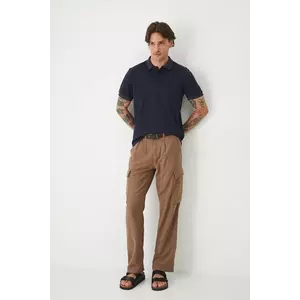 Medicine tricou polo culoarea albastru marin, neted imagine