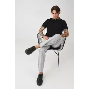 Medicine tricou polo culoarea negru, neted imagine