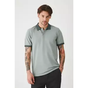 Medicine tricou polo culoarea verde, neted imagine