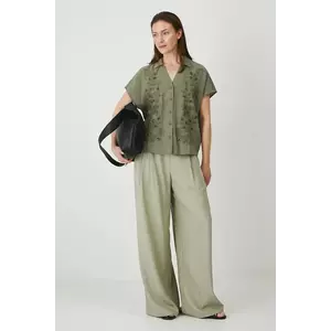 Medicine camasa culoarea verde, cu guler clasic, relaxed imagine