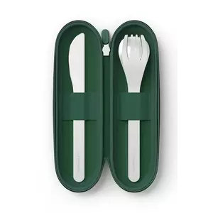Monbento set de tacâmuri de călătorie Slim Nest 3-pack culoarea verde imagine