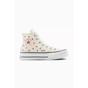 Converse teniși Chuck Taylor All Star Lift culoarea bej, A14934C imagine