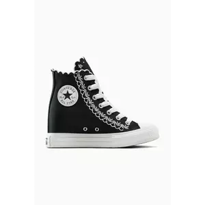 Converse teniși Chuck Taylor All Star Wedge culoarea negru, A13546C imagine