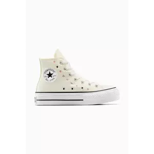 Converse teniși Chuck Taylor All Star Lift culoarea bej, A13522C imagine