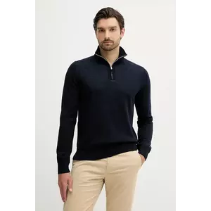 BOSS pulover de lână culoarea bleumarin, cu turtleneck, 50543155 imagine