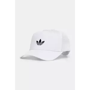 adidas Originals sapca CURVED TRUCKER culoarea alb, cu imprimeu, JC6039 imagine