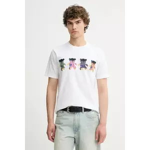 PS Paul Smith tricou din bumbac bărbați, culoarea alb, cu imprimeu, M2R.011R.PP5131 imagine