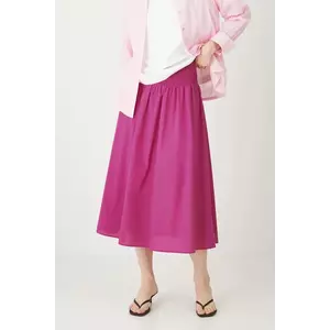 Medicine fusta din bumbac culoarea roz, maxi, evazati imagine