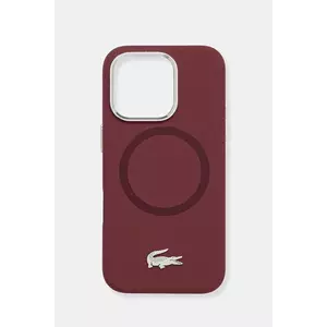 Lacoste carcasă de telefon iPhone 16 Pro culoarea bordo, LCHMP16LSMAR imagine