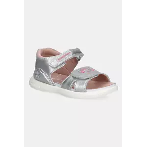 Biomecanics sandale din piele pentru copii culoarea argintiu, 252231 imagine