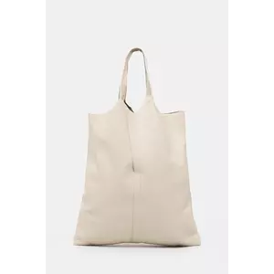 Answear Lab poseta de piele culoarea bej imagine