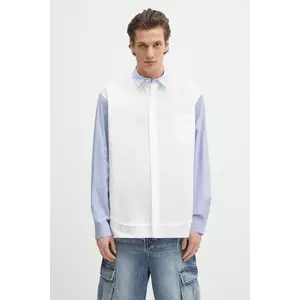 AMBUSH cămașă din bumbac Layered Shirt culoarea alb, cu guler clasic, relaxed, 12115296 imagine
