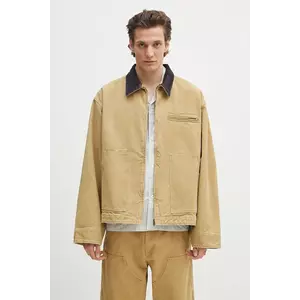 AMBUSH geacă din denim Canvas Work Jacket culoarea bej, de tranzitie, 12115307 imagine