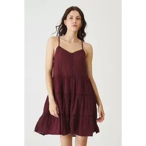 Medicine rochie culoarea bordo, mini, oversize imagine