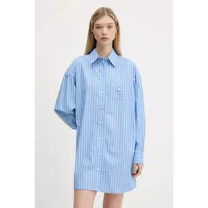 Tommy Jeans rochie din bumbac mini, oversize, DW0DW21122 imagine