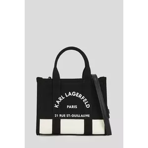 Karl Lagerfeld geantă de bumbac K/RSG culoarea negru, A3W50027 imagine