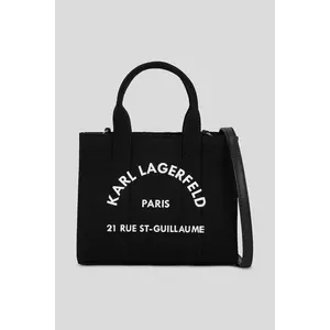 Karl Lagerfeld geantă de bumbac K/RSG culoarea negru, A3W50118 imagine