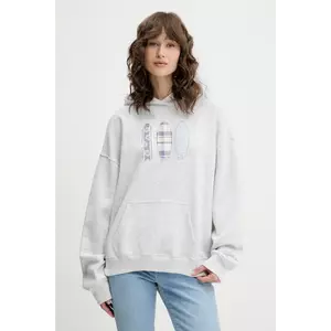 Hollister Co. bluză culoarea gri, cu glugă, melanj, KI352-5136 imagine