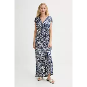 Morgan rochie culoarea bleumarin, maxi, evazați, ROBI imagine