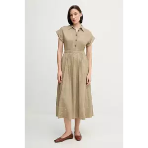 Pedro del Hierro rochie din amestec de in culoarea verde, maxi, evazați, 3819816 imagine