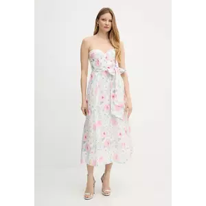Bardot rochie culoarea alb, midi, evazați, 58566DB2 imagine