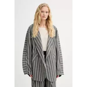 MMC STUDIO geacă culoarea gri, de tranzitie, oversize, FRAKTA imagine