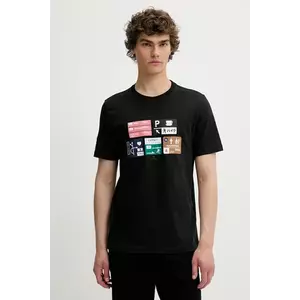 PS Paul Smith tricou din bumbac culoarea negru, cu imprimeu, M2R-011R-TP5258 imagine