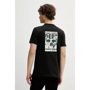 PS Paul Smith tricou din bumbac culoarea negru, cu imprimeu, M2R-010R-TP5260 imagine