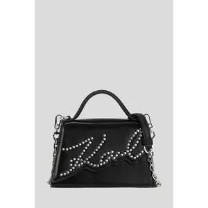Karl Lagerfeld poșetă de piele K/SIGNATURE culoarea negru, A3W30044 imagine