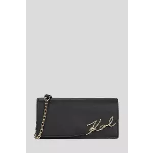 Karl Lagerfeld portofel de piele K/SIGNATURE culoarea negru, A3W32021 imagine
